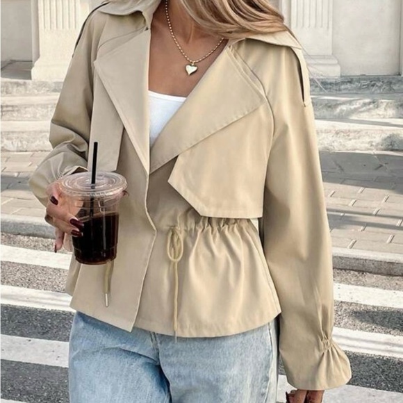 Halo & Harley Jackets & Blazers - Women's Beige Trench Jacket